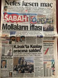 SABAH GAZETESİ DOĞUM GÜNÜ HEDİYESİ - 6 NİSAN 1995 -TAM TAKIM 36 SAYFADIR -Saffet Bengüoğlu-Bülent-Hasan Cemal-Refah Partisi Milletvekili Şevket Kazan-Refah Partisi Ankara Milletvekili İsmail Müftüoğlu-Maj Birand-Salih Memecan-Barzani-Kevin Costner-Ebru Gündeş-Demet-Özlem-Metin-Esra Eron-Efgan Ucuzal-Turgay Abacı-Güngör Mengi-Rasip Eser-Cemal Köyok-Turhan Arslanoğlu-Gürkan Öztekin-Neslihan Alkan-Fatih Ürek-Seda Sayan-Sibel Can-Özlem Nargaz-Binnaz Avcı-Simla-Sibel Barış-Mahsun Kırmızıgül-Devran Çağlar-Ebru Çelik-Yalçın Özden-İpek Erdem-Sevtap Parman-Emel Yıldırım-Yeşim Tan-Gabi-Sibel Gökçe-Sibel Gökçe-Atilla Yelken-Erhan Tekiyıldız-Necmi Türk-Eda-Mehmet Çadırcı-Sevilay Okyay-Yaşar Özel- Nefes kesen maç-Mollaların iflası-İşte İran-K.Irak’ta Kızılay aracına saldırı-Sosyal güvenlik-Seks izni teklifi Refah’ı karıştırdı-İnönü’nün Kinkel’i şaşırtan cevabı-Biz hastalık hastasıyız-Borsa hızla yükseliyor-11 kadın CIA’ya savaş açtı-Gazetelerin tiraj durumu-Ordu modası-Dedeye gözyaşı-Onlar erdi mur