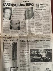 SABAH GAZETESİ DOĞUM GÜNÜ HEDİYESİ - 2 HAZİRAN 1999 -TAM TAKIM 32 SAYFADIR -Abdullah Öcalan-Recep Tayyip Erdoğan-Süleyman Demirel-Necmettin Erbakan-Yalçın Küçük-Bülent Ecevit-Ali Kırca-Yavuz Donat-Ali Şen-Joachim Löw-Erol Heller-Rolf Heller-Thomas Molsberger-Engin-Ilı Durust-Aziz Yıldırım-Fatih Terim-Tayfun-Johnson-Van Eck-Tumani-Kalli-Sergen-Tarkan-Sinan Özdemir-Can Ataklı-Nizmettin Veziroğlu-Abdullah Turhan-Ahmet Vardar-İlker Ateş- PKK’nın hamileri-İşte başınız-Erbakan iki mektup yolladı-Batıda hüsran-Palme suikasti Kesire’nin işi-PKK şaşkın-Terörist duruşu-Mahkemeye veririm-Erol Frankfurt’la flört ediyor-Datcu istifa etti-Denizli’den yan top uyarısı-Başarının sırrı dostluk-Cimbom-Fener savaşı-Avrupa’ya gidebilirim-Feldkamp ateş püskürdü-Zürih’te sıkı pazarlık-Bedelli askerlik benim de hakkım-Tarkan’ın Avrupa serüveni-Apo’nun hali çaya batırılmış bisküvi-Taksim’in göbeğinde dolmuş mafyası-Akhisar-Salihli köstebek yuvası oldu- Mimi ile Muti-Patrick McDonnell-Bizim Aile-Mort Walker-Dic