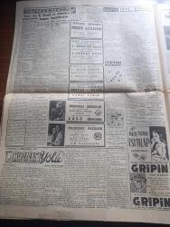 Cumhuriyet Gazetesi - 13 Mayıs 1953 - Mesut devrin eşiğinde Cumhuriyet Başmakale - Amerika'da askeri şefler değiştirildi - Dumlupınar davasına bugün devam ediliyor - sanık Kaptan Oscar Lorentzon muhakemenin ilk günlerinde avukatı ile müşavere ederken fotoğraf - Sarıyar hidroelektrik santrali tüneli açıldı - törende bulunan Celal Bayar Başbakan Adnan Menderes bakanlar ve Amerikan Büyükelçisi öğle üstü yemek yerlerken fotoğraf - gümrük ve tekel varidatı yükseliyor - Misbah Uras aleyhine dava açılıyor - Cihat baban dil değiştirdi - Piç Kurusu yazan Azmiye Hami Güven Yazı Dizisi - Yarın Ramazan - kimler Hürriyet ister yazan Hasan Ali Yücel - İstihsal Ve fiyatlar yazan Burhan Felek - Cennet Yolu yazan Steinbeck Yazı Dizisi - Türkiye İsveç güreş karşılaşması - tehlikeli hırsızlar filmi Lale sinemasında - Cannes sinema festivalinden sonra yazan Aydemir Balkan - Kırkpınar güreşlerinde organizasyon bozuktu yazan Feyyaz Tokar - Orhan Burianı kaybettikten sonra yazan Suat Taşer - günün fotoğrafı