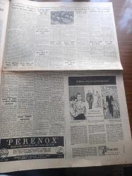 Cumhuriyet Gazetesi - 13 Mayıs 1953 - Mesut devrin eşiğinde Cumhuriyet Başmakale - Amerika'da askeri şefler değiştirildi - Dumlupınar davasına bugün devam ediliyor - sanık Kaptan Oscar Lorentzon muhakemenin ilk günlerinde avukatı ile müşavere ederken fotoğraf - Sarıyar hidroelektrik santrali tüneli açıldı - törende bulunan Celal Bayar Başbakan Adnan Menderes bakanlar ve Amerikan Büyükelçisi öğle üstü yemek yerlerken fotoğraf - gümrük ve tekel varidatı yükseliyor - Misbah Uras aleyhine dava açılıyor - Cihat baban dil değiştirdi - Piç Kurusu yazan Azmiye Hami Güven Yazı Dizisi - Yarın Ramazan - kimler Hürriyet ister yazan Hasan Ali Yücel - İstihsal Ve fiyatlar yazan Burhan Felek - Cennet Yolu yazan Steinbeck Yazı Dizisi - Türkiye İsveç güreş karşılaşması - tehlikeli hırsızlar filmi Lale sinemasında - Cannes sinema festivalinden sonra yazan Aydemir Balkan - Kırkpınar güreşlerinde organizasyon bozuktu yazan Feyyaz Tokar - Orhan Burianı kaybettikten sonra yazan Suat Taşer - günün fotoğrafı