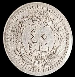 Mehmet Reşat 1327/4 40 Para Çil 6g