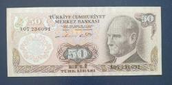 6 Emisyon A 07 Seri 50 Lira Çil altı