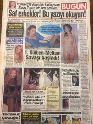 BUGÜN GAZETESİ DOĞUM GÜNÜ HEDİYESİ - 10 EYLÜL 1993 -SADECE 12 SAYFADIR -Michael Jackson haberi-Michael Jackson-Jordan Chandler-Bekir Dönmez-Pargali Nurten-Tanyeli-Rahmi Koç-Nuray Yaşar-Muazzez Abacı-Gülben Ergen-Meltem Demiröz-Hülya Uğur-Bülent Ersoy-Sacha Distel-Volkan Severcan-Nesli Çolak-Gülay Atig-Damla-İlknur Erdoğdu-İsmet Ergezeci-Pisah Bosoh-Ali Karabay-Ametil Sarıoğlu-Mehmet Ali Dilsiz-Yusuf Gedikli-Selçuk Gündoğdu-Rod Steward-Rachel Hunter  Baba kurbanı-Ateşlere gelesin-Netekim erotizm-Sihirli formül-Müteahhit güzeli-İdeal lezboş-Saf erkekler bu yazıyı okuyun-Hapishanede seks isyanı-Hülya Uğur’u kızdırdılar-1. Gülben Meltem savaşı başladı-Sefam olsun eşcinsellerin milli marşı-Sacha Distel bu kez Klassis’te-Volkan Severcan ahlaksız teklifler almaya başladım-Garson kızlar-Bebek yüzlü dişi şeytan-Kara Dago-Gülay Atig’in parmak çocuğu-Can’a geleceğine mala gelsin-Havaalanına park etmeyin-Yaz hırsızı-Eski Mısır’da kadınlar şıklığa önem veriyordu-Seksi giyinip frikik verme-Sen de ya