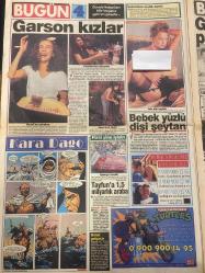 BUGÜN GAZETESİ DOĞUM GÜNÜ HEDİYESİ - 10 EYLÜL 1993 -SADECE 12 SAYFADIR -Michael Jackson haberi-Michael Jackson-Jordan Chandler-Bekir Dönmez-Pargali Nurten-Tanyeli-Rahmi Koç-Nuray Yaşar-Muazzez Abacı-Gülben Ergen-Meltem Demiröz-Hülya Uğur-Bülent Ersoy-Sacha Distel-Volkan Severcan-Nesli Çolak-Gülay Atig-Damla-İlknur Erdoğdu-İsmet Ergezeci-Pisah Bosoh-Ali Karabay-Ametil Sarıoğlu-Mehmet Ali Dilsiz-Yusuf Gedikli-Selçuk Gündoğdu-Rod Steward-Rachel Hunter  Baba kurbanı-Ateşlere gelesin-Netekim erotizm-Sihirli formül-Müteahhit güzeli-İdeal lezboş-Saf erkekler bu yazıyı okuyun-Hapishanede seks isyanı-Hülya Uğur’u kızdırdılar-1. Gülben Meltem savaşı başladı-Sefam olsun eşcinsellerin milli marşı-Sacha Distel bu kez Klassis’te-Volkan Severcan ahlaksız teklifler almaya başladım-Garson kızlar-Bebek yüzlü dişi şeytan-Kara Dago-Gülay Atig’in parmak çocuğu-Can’a geleceğine mala gelsin-Havaalanına park etmeyin-Yaz hırsızı-Eski Mısır’da kadınlar şıklığa önem veriyordu-Seksi giyinip frikik verme-Sen de ya