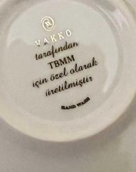 VAKKO TARAFINDAN TBMM İÇİN ÜRETİLMİŞ İKİLİ KAHVE FİNCANI