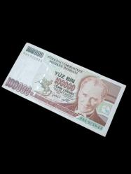 7.Emisyon H Serisi 100.000 Türk Lirası Kağıt Koleksiyon Para . Numismatik, Antikalar, Hobi Hediye
