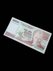 7.Emisyon I Serisi 100.000 Türk Lirası Kağıt Koleksiyon Para . Numismatik, Antikalar, Hobi Hediye