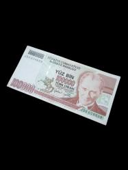 7.Emisyon J Serisi 100.000 Türk Lirası Kağıt Koleksiyon Para . Numismatik, Antikalar, Hobi Hediye