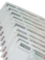 7.Emisyon 10 Adet Harf Sıralı 100.000 Türk Lirası Kağıt Koleksiyon Para . Numismatik, Antikalar, Hobi Hediye