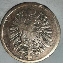 ALMANYA  1876 D   2 PFENNIG