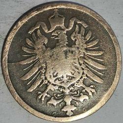 ALMANYA  1876 G   2 PFENNIG