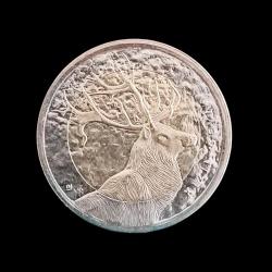 2012 Hayvanlar Serisi 1 lira Kızıl Geyik KM#1283 ÇİL/MS-66