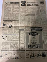 TERCÜMAN GAZETESİ - 16 OCAK 1969 - SADECE 2 SAYFADIR -Kasım Gülek-Şevket Uygun-Suna San-Ahmet Kabaklı-Halit Fahri Ozansoy-Zelyut A. Menüt-Şükrü Baban-O. Filiz  “Tatil kararında yetkili akademik konseyidir”-Antalya ve Ege’de şiddetli deprem oldu-Otobüs Tuzla köprüsünden dereye uçtu 25 kişi öldü-Sovyet astronotlarının sıhhî durumları iyi, iki araç ortak manevralara başladı-Soyuz-5’deki 3 kişiden birinin fezada Soyuz-4’e geçmesi bekleniyor-Enterprise yandı 25 kişi öldü 85 kişi de yaralandı-Çöken gecekondu üç kişilik aileye mezar oldu-Gong Biz de atarız-Anahtar Deliğinden-Yemin-Gün ışığında TİP komünist midir?-Sanat ve Hatırat İttihat ve Terakki neyin aktualitesidir?-3 sual 3 cevap-Doktor Kamran Senel diyor ki: Alerji nedir?-Dış politika-Beyrut’taki kabine buhranı sürüyor  Hafiyeler Kralı-O. Filiz-Saadet Rüyası-çizer imzası D. Wright