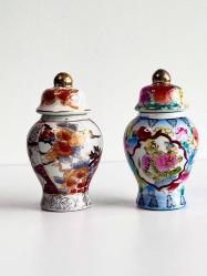 Çin antika ikili kapaklı küp