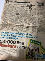TERCÜMAN GAZETESİ - 19 EKİM 1978 - SADECE 2 SAYFADIR -Atalay-Mehmet Muhsinoğlu-Bekir Aydin-İhsan Mungan-Ecevit-Erbakan-Ahmet Kabaklı-Dr. Havil Ürgüplü-Rauf Tamer-Ali Behiç Tokman  Senato Başkanı: Ülkemiz iç duvarlarla bölünme tehlikesi ile karşı karşıyadır-Olaylar gerçek anlamda ayaklanma denemesidir-İstanbul’da aşırı sol örgütlere mensup 12 eylemci yakalandı-Ödeme yapmayınca Bulgarlar verdikleri elektriğin yarısını kesti-Işık ve Otoketler vergi iadesinden ekonomik yararlandırılacak-Ecevit bugün Erbakan’la görüşecek-Ürdün’e telli duvaklı bir gelin ihraç ettik-Gün ışığında Devlet sendikacılığı faşizm-AET ile ilişkilerimizin siyasal ağırlığı-Sözün kısası Yarı aydın ihaneti