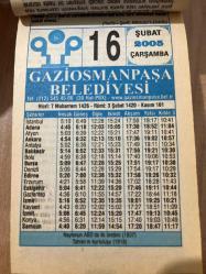 GAZİOSMANPAŞA BELEDİYESİ TAKVİMİ- 16 Şubat 2005- DOĞUM GÜNÜ HEDİYESİ- naylon'nun ABD'de ilk üretimi-Tatvan'ın kuruluşu