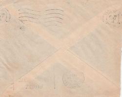 1937 Balkan Antantı 12,5 Kuruş Tek pullu, Pangaltı damgası ile Marsilya'ya gönderilmiş zarf