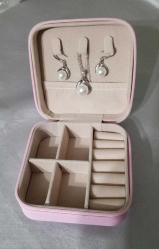 İnci 925 Gümüş ikili takı Set. (kolye+Küpe+özel kutu)