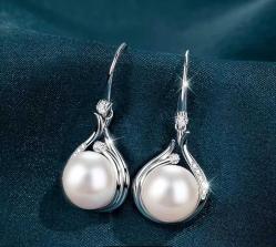 İnci 925 Gümüş ikili takı Set. (kolye+Küpe+özel kutu)