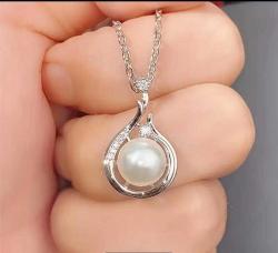 İnci 925 Gümüş ikili takı Set. (kolye+Küpe+özel kutu)