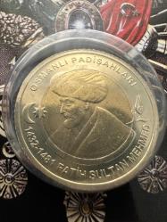 Türkiye 1 Lira 2024 Fatih Sultan Mehmet, Bimetal. Özel Kitinde. Çil.