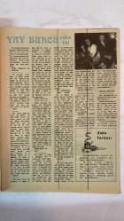 SAMANYOLU ELBİSE PATRON İLAVELİ MECMUA DERGİ - 22 KASIM 1973 — SAYI: 99 NİLÜFER - NİNO VARON - RİFAT ÖNCEL - RIZA SİLAHLIPODA - SEVDA KARACA - DORUK ONATKUT - AHMET KURTARAN - MODERN FOLK ÜÇLÜSÜ - ASU MARALMAN - FÜSUN ÖNAL - YEŞİM - ŞANAR YURDATAPAN - AYDIN TANSEL - AYTEN ALPMAN - TIMUR SELÇUK - TANJU OKAN - ORHAN GENCEBAY - FATMA BELGEN - YÜCEL ERMAN - KAMURAN USLUER - EROL GÜNAYDIN - TURGUT BORALI - KAHRAMAN KRAL - MAHMUT HEKİMOĞLU - HÜLYA KOÇYİĞİT - AYTAÇ ARMAN - ORHAN ELMAS - TÜLİN ÖRSEK - KENAN PARS - KAYHAN YILDIZOĞLU - ALİ ŞEN - ÖNDER SOMER - ALTAN BOZKURT - HULUSİ KENTMEN - EKREM GÖKKAYA - FATMA GİRİK - CÜNEYT ARKIN - MERAL ZEREN - TARIK AKAN - OSMAN F. SEDEN - ZEKİ MÜREN - MURAT KÖSEOĞLU - NEJAT SAYDAM - ZEYNEP AKSU - ÜMİT UTKU - TÜRKAN ŞORAY - RÜÇHAN ADLI - LÜTFİ Ö. AKAD - GECE KIYAFETİ - ORTA YAŞLI HANIMLAR İÇİN MODELLER - MÜZİK DÜNYASINDAN KISA HABERLER - PLAK DÖNÜŞLERİ - EUROVISION TEKLİFLERİ - ALTIN PLAK TARTIŞMASI - PLAK REKORLARI - SANATÇI KARTLARI - ORKESTRA - 36 SAYFA