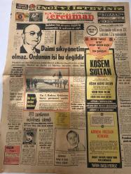 TERCÜMAN GAZETESİ - 9 HAZİRAN 1971 - SADECE 2 SAYFADIR -Başbakan Erim-Çetin Altan-Fin C Başkanı Kekkonen-Sunay-Suna San-Reşat Ekrem Koçu-Hacı Osman Kolbaşı-Ahmet Çulcu-Rauf Tamer-Sükrü Baban-Doç Vural Savaş  Daimi sıkıyönetim olmaz ordunun işi bu değildir-Elbistan’da saklanan 20 şahıdan 12’si yakalandı-Büyük Tarihçi Üstat Reşat Ekrem Koçu ve son şaheseri Kösem Sultan-Bir dost devlet başkanı-İETT zamlarının indirilmesi istendi-Ağlamasana kızdığı öz kızını boğarak öldürdü-Komünistin tahlili-Gün ışığında Ahmet Kabaklı-Sözün Kısası Rauf Tamer Duvar Saati Hangisi-Piyango-İyi plan ve plana saygı-Küçük fakat itibarı yerinde bir memleket-3 sual 3 cevap Çocuk toprakta oynamalı mı Çocuk küstürülünce ne yapmalı Neden alıngan oluruz