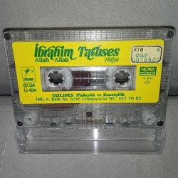 Kaset İbrahim Tatlıses Allah Allah, Hülya. Orijinal. 1987 Nora Kağıt Baskı. kartonet yok sorunsuz çalışıyor.