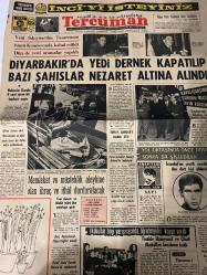 TERCÜMAN GAZETESİ - 30 NİSAN 1971 - SADECE 2 SAYFADIR -Cavit Yıldırım-Sunay-Sancar-Suna San-Rauf Tamer-Faruk K.Timurtaş  Diyarbakır’da yedi dernek kapatılıp bazı şahıslar nezaret altına alındı-Bakanlar Kurulu 4 saat süren toplantı yaptı-Memleket ve müstehlik aleyhine olan ihraç ve ithal durdurulacak-Cento Bakanlar Konseyi Ankara’da toplanıyor-İthalat ve ihracat rejiminde yapılan tadiller açıklandı-6.450 ton soya yağı ithal edildi-Kapalıçarşı’nın sahibini Meclis tayin edecek-Yol ortasında önce dövdüler sonra da şişlediler-İlkokullar bilgi yarışmasında öğretmenler kopya verdi Finale Üsküdar ve Cibali ilkokulları berabere kaldı-Sıkıyönetim-Gün Işığında-Sözün Kısası Rauf Tamer Go Home Korku Hayat-Koca Mimar Sinan Sinan 403 ölmez esere inanılmaz bir rekora sahiptir-Homoseksüellik fizyolojik midir Yaşlandıkça neler yemeliyiz Suni kan denediniz mi