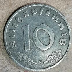 NAZİ ALMANYASI  1940 F  10 PFENNIG  HALİYLE