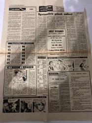 TERCÜMAN GAZETESİ - 27 EYLÜL 1969 - SADECE 2 SAYFADIR -Demirel-Yüksel Cihan-Mustafa Bilgi-Refik Sönmezsoy-Abdullah Baştürk-İbrahim Güzelce-Memduhi Aybar-Nazif Ekzen-Süleyman Üstün-Suna San-Ali Rıza Alp-Şükrü Baban-Rauf Tamer-D Wright-Şadan Kâmil-Anayasa tadilinde gecikilirse bir takım buhranlar doğar-Nüfusumuzun üçte biri işçi ama 3430 Milletvekili adayının sadece 82’si sendikacı-5 Sendikacı da bağımsız olarak seçimlere katılıyor-Kendisine Kekeme diyen kuzenini öldüren katil kampta tutuldu-Ereğli’de yüksek fırın kapatıldı-İnfilakta ölen Mustafa Bilgi için Eyüp’te Kur’an okundu-Dilimize her sokulan kelime ile vatandan bir parça koparılıyor-Rusya’da 10 yıl içinde rejim değişecekmiş-İslam zirve ortak bildirisi esnaf ve sanatkarlar bağımsız adayları desteklemeyecek-Kilitbahir’de 700 hektar orman tamamen yandı-Gong Kimlik-Silah-Gün ışığında Eğitim ve Kültür Öğretmenlerin gelecek endişesi-Yıldızınız ne diyor-3 sual 3 cevap-Gibi kanser nasıl önlenir-Servislerde günah mı-Bir insanın ruhu beden