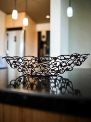 vintage metal kayık desen dekoratif mumluk & 38 cm