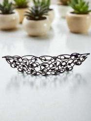 vintage metal kayık desen dekoratif mumluk & 38 cm