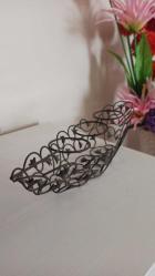 vintage metal kayık desen dekoratif mumluk & 38 cm