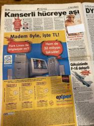 HÜRRİYET GAZETESİ DOĞUM GÜNÜ HEDİYESİ - 5 NİSAN 2000 -TAM TAKIM 42 SAYFADIR -Süleyman Demirel-Kenan Solak-Bülent Ecevit-Devlet Bahçeli-Mesut Yılmaz-Hüsamettin Özkan-Tansu Çiller-Yalçın Bayer-Oktay Ekşi-Ertuğrul Özkök-Turgay Şeren-Daüm-Aziz Yıldırım-Fatih Terim-Emre-Ömer Onan-Ümit Zileli-Yüksel Sengül-Sadri Alışık-Çolpan İlhan-Kerem Alışık-Selçuk Yöntem-Haldun Dormen-Gönül Ülkü Sezer-Hakan Alkan-Hüseyin Kocabıyık  Canları sağolsun-Ya Çankaya ya Güniz Sokak-Kuralları zorlamadan-Akbulut: Açık oyu iptal ederim-Türkeş’ten Bahçeli’ye-Oy baskısına öfke-İki F-16 havada çarpıştı-Kanser hücresini öldüren aşı-11 haftanın kartalı-Briğel’den özel görev-Daum çıkmazı-Anneciğim ne müthiş Türkler-Transferimi dondurdum-Sık sık mezarına gidip Sadri’yle konuşuyorum-DYP sabote etti-Özkan’dan Çiller’e: Fire vermeyin-Yeter söz milletin-Büyük Millet Çiftliği-Sigortacı seçerken dikkatli olun-Havale vurgunu