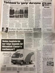 HÜRRİYET GAZETESİ DOĞUM GÜNÜ HEDİYESİ - 13 NİSAN 1999 -TAM TAKIM 40 SAYFADIR -Kahır mektubu-Ayşe Doğan-Demirel-Ertuğrul Özkök-Tansu Çiller-Mehmet Barlas-Kamuran Zeren-Sergen-Boliç-Fikret Ünlü-Adnan Polat-Şifo-Mehmet-Toschack-Feldkamp-Altaylı-Turgay Seren-Atilla Donat-Fatih Terim-Popescu-İlhan Soyler-Ziya Şengül-Korkut Göze-Ramazan-Ünal-Yavuz-Serkan-Bülent-Okan-Yasin-Moshoe-Moldovan-Donev-Zinnur Sarı-Murat Ilgaz-Bülent Tuncay-Korkmaz Yiğit-Hayyam Garipoğlu-Duran Akbulut-Aydoğan Semizer-Mümtaz Soysal  Kahır mektubu-Bir çare bulunsun-Masanın altından tekmeler savurdu-Çiller hırsından kendini tüketti-Demirel’i bordo bereliler korudu-Savaşın 18 aylık kurbanı-KKTC’de sahte diploma skandalı-Kavgaçı kimlik-Babuna için kötü haber-Canlı bombalar yakalandı-Yılmaz’ın kampanyası-Kalmak istiyorum-Boliç’e Avrupa kancası-Sporda konsey-Yeni sezon erken başlayacak-Polat’a tam destek-Bursa yarış sezonu bugün açılıyor-Şifo: Ben bir liderim-Feldkamp: İşini yapmayan yanar-Keyfimizi kaçırma-G.Saraylı uyan!-T