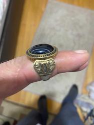 Gümüş ve bronz yüzük