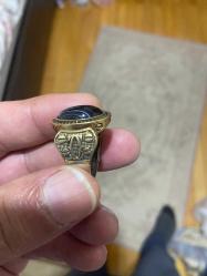 Gümüş ve bronz yüzük