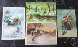 4 ADET ANİMASYON KARTPOSTAL KONDİSYON YÜKSEK KOLEKSİYONLUK NADİR
