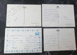 4 ADET ANİMASYON KARTPOSTAL KONDİSYON YÜKSEK KOLEKSİYONLUK NADİR