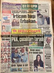 HÜRRİYET GAZETESİ DOĞUM GÜNÜ HEDİYESİ - 25 OCAK 1987 -TAM TAKIM 24 SAYFADIR -Erbakan-Emin Çölaşan-Oktay Ekşi-Ertuğrul Özkök-Remzi Öğretmen-Arzu-Mesut Yılmaz-Turgut Özal-Hasbi Ağa-Milutinovic-Lobanovski-Derwall-Mehmet Güner-Süleyman Demirel-Hasan Mutlucan-Metin Çorabatır-M. Turgut Özal-Faruk Bildirici-Hayate Hanım-Nihat Alkane-Ethel Fis-Albert Fis-Mirel-Fuat Sağer-Kulu Atalay-Yavuz Gökmen-İbrahim Altan-Arzu Çolak-Hasan Çolak  İrticanın başı Erbakan-PKK çocukları taradı-Karda yağmur lu tatil-Kocam suçsuz Arzu kocama aşıkmış-Zirve öncesi sabotaj-SHP anayasaya hazırlanıyor-24 Ocak’ın yıldönümü-Kulüp değil milli takım-Kısa vadede çok şey yapılamaz-Bakırköy alkışlandı-Trabzon G. Saray-Süper Lig’e okey çıktı-Batı basını ve Türkiye-Naim olayı-Rakımsal bir gerçek-Türkiye’de Kemalist demokrasi-İstanbul’da özel bir mekan-Gece eğitimi bir yıl kısalıyor-Gündüz hastanesi-Camur tuzağı-Şeyh’in villası-Arzu türü ölüm-İntihar salgını-Bulgar Haçlı savaşı açtı - İdil Koleksiyon