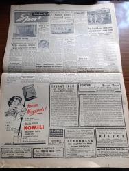 Cumhuriyet Gazetesi - 16 Temmuz 1956 - Dost Pakistan Devlet Reisi İskender Mirza Hararetle Karşılandı fotoğraf - Büyük Millet Meclisi Bugün  Yaz Tatiline Başlıyor - Nixon Başkan Eisenhower'e İzahat Verdi - 6. Kore Tugayımız Dönüyor - Işık Lisesinde Dün Sabah Yangın Çıktı fotoğraf - Rüyam Kotrasının Sahibi Haşim Mardini Yarışı Anlatıyor - Define Arayıcıları Çoğalıyor - Trenlerde Telefon - Karanlıkta Sesler Yazan Perihan Zorlu Yazı Dizisi - Mustafa Kemal Rus Heyeti İle Havzada Ne Konuştu - Karamürsel Araba Vapurunun Tecrübeleri - İsviçre'de Başaşağı Otel İnşa Edildi - İzmir Fuarı Hazırlıkları - Stalin'in Gizli Cinayetleri - Emekli Orgeneral Cemil Cahid Toydemir'in Cenazesi Kaldırıldı - Boston Senfoni Orkestrası Avrupa'da Turneye Çıkıyor - Karacaoğlan Yazan Yaşar Kemal Resimleyen Münif Fehim Yazı Dizisi - Sarışın Bomba Marilyn Monroe Lady Macbeht'i Oynamak İstiyor fotoğraf - Atletizmde Erkeklerde Beşiktaş Kızlarda Kurtuluş Birinci Oldu - 11. Enternasyonal İstanbul Tenis Turnuvası