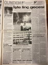 HÜRRİYET GAZETESİ DOĞUM GÜNÜ HEDİYESİ - 19 HAZİRAN 1993 -TAM TAKIM 34 SAYFADIR -Haydar Aliyev-Elçibey-Ertuğrul Özkök-Çetin-Nahçivan-Demirel-Mehmet Güner-Davut Aktaş-Hüseyin Yayla-Oktay Ekşi-Nuriye Akman-Adnan Sezgin-Kubilay-Jakomozi-Temel Özalak-Karahasan-Manassero-Milne-Gullit-Piontek-Feldkamp-Pingel-Ottosson-Erden-Adnan Sungur-Özal-Süleyman Demirel-Mümtaz Soysal-Yavuz Gökmen-Fidel Castro-Hikmet Ütül-Turgut Buzgan  Aliyev darbesi-İşte linç gecesi-Boyabat’ta soru işaretleri-Katil biziz yerin tuvalette bulundu-Otomobiller yakıldı-Pazartesileri saldırıyor-Savaş alanı gibi-Lincin doğum yeri ABD-Çetin: İsyanın hedefi Elçibey-Kubilay G.Saray yolunda-Tercihim G.Saray-Beşiktaş’a Manassero-İlieve F.Bahçe’de-Dazlak düşmanı-Piontek usulü-Yabancı antrenör modası-Hamdi işi tamam-Cason fırtınası-Erden 103 takıma bedel-Özal’ın aradığı kadın DYP’de ortaya çıktı-Adaylar ve mesajlar-Özalcılığın partileri-Castro’nun genç kadroları Yummie’ler-Pepsi itirafa savaş açtı-Dünyanın bilgisayar oyunlu tek televi