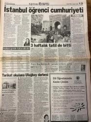 HÜRRİYET GAZETESİ DOĞUM GÜNÜ HEDİYESİ - 8 ŞUBAT 1999 -TAM TAKIM 38 SAYFADIR -Kral Hüseyin-Kaddafi-Baykal-Kutan-Zsa Zsa Gabor-Ertuğrul Özkök-Ahmet Kaya-Fatih Terim-Hagi-Turgay Şeren-İlhan Soyler-Bayram Aydın-Halit Özkan-Sergen-Hakem Zaman-Toshack-Tayyar Safi-Oral Atlı-Ecevit-Sayın Gazeteci Nurettin Kurt-Nazlı Altınyar-Uğur Yazar-Nuran Çakmakcı  Ortadoğu ağlıyor-PKK başladığı yerde bitiyor-Majesteleri unvanı gitti-Yeni kral Türk dostu-Türkiye Ürdün gizli ortaklığı-Balayından dönüş-Zsa Zsa Gabor beni 3-5 ay eve kapattı-Osmanlı daveti-Apo Simitis’i bayılttı-Hagi’nin doğum günü partisi-Aslan coştu bir kere-Terim Tugay’ı kızağa oturttu-Formam namusumdur-Boğa 90’da vurdu-Sakarya bombaladı-Adana Dadaş’ı Cenk’le devirdi-Jaguar partisi lideri oldu-Halis Ağa ve genç eşi balayından döndü-Fırtına Kayseri’de minare yıktı-Denizli’de çığ 1 kişi kayıp-Bulgarlar geç vize Edirne’yi vuruyor-İstanbul öğrenci cumhuriyeti-3 haftalık tatil de bitti-Tarikat okuluna Uluğbay darbesi