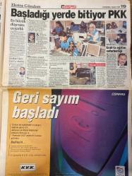 HÜRRİYET GAZETESİ DOĞUM GÜNÜ HEDİYESİ - 8 ŞUBAT 1999 -TAM TAKIM 38 SAYFADIR -Kral Hüseyin-Kaddafi-Baykal-Kutan-Zsa Zsa Gabor-Ertuğrul Özkök-Ahmet Kaya-Fatih Terim-Hagi-Turgay Şeren-İlhan Soyler-Bayram Aydın-Halit Özkan-Sergen-Hakem Zaman-Toshack-Tayyar Safi-Oral Atlı-Ecevit-Sayın Gazeteci Nurettin Kurt-Nazlı Altınyar-Uğur Yazar-Nuran Çakmakcı  Ortadoğu ağlıyor-PKK başladığı yerde bitiyor-Majesteleri unvanı gitti-Yeni kral Türk dostu-Türkiye Ürdün gizli ortaklığı-Balayından dönüş-Zsa Zsa Gabor beni 3-5 ay eve kapattı-Osmanlı daveti-Apo Simitis’i bayılttı-Hagi’nin doğum günü partisi-Aslan coştu bir kere-Terim Tugay’ı kızağa oturttu-Formam namusumdur-Boğa 90’da vurdu-Sakarya bombaladı-Adana Dadaş’ı Cenk’le devirdi-Jaguar partisi lideri oldu-Halis Ağa ve genç eşi balayından döndü-Fırtına Kayseri’de minare yıktı-Denizli’de çığ 1 kişi kayıp-Bulgarlar geç vize Edirne’yi vuruyor-İstanbul öğrenci cumhuriyeti-3 haftalık tatil de bitti-Tarikat okuluna Uluğbay darbesi