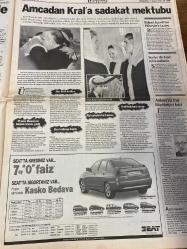 HÜRRİYET GAZETESİ DOĞUM GÜNÜ HEDİYESİ - 11 ŞUBAT 1999 -TAM TAKIM 40 SAYFADIR -Tansu Çiller-Hikmet Çetinkaya-Ertuğrul Özkök-Oktay Ekşi-Mürüvvet İnce-Hakan Alpkaya-İlhan Soyler-Maradona-İlyas Namıoğlu-İsmail Er-Balic-Bayram Tutumlu-Aziz Yıldırım-Sadi Kemal Yaşar-Metin Diyadin-Cornelia-Schneeweiss-Uğur Bültel-Selval Sınmaz-Çiğdem Çelik-Tanzer Özcan-Melike Çelik-Metin İyigün-Nail Çalışkan-Mithittin Güner-Vedat Keçecioğlu-Ahmet Kaya-Emre Kongar-Ali Haydar Veziroğlu  Yılın yalakası sabıkalı çıktı-Gaydalı cenaze-Ankara’da Irak krizi-Demirel tartışma yarattı-Çapıngık genetik son-Uğursuz kurşun-Türkiye’de kim ne kazanıyor-İşte aylık maaşlar-Çarkıfelek’te sürpriz gece-Hakan hata yaptı-Çarkıfelek’te Maradona şovu-Millilerden 5’lik tarife-Başkan’ın dediği olur-Bolic’in pota şovu-Trabzon tek vücut-Doğum gününü kocasının kafasını keserek kutlamış-4 gencin acısı yürekleri yaktı-Gazeteci Fıstıkçı toprağa verildi-Polis kurşununa isyan-İhale komisyonuna hapis uygulaması-Bora’yı vurduran uçmak yakalandı-