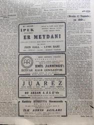 Cumhuriyet Gazetesi - 20 İkincikanun (Ocak) 1944 - küçük Avrupa milletlerine biraz ümit yazan Nadir Nadi Başmakale - Trak vapuru faciası - Bandırma açıklarında kayalara çarpan geminin mürettebatından 24 kişi kurtuldu 26 sı kayıp fotoğraf - vapur kazasından kurtarılanlar İstanbul'da fotoğraflar - yaralılardan facia esnasında dümende olan Ahmet Deniz fotoğraf - şark cephesinde Sovyetler şimal'de üç şehri geri aldılar - İstanbul'un tahliyesi için verilmiş karar yoktur - 90 gün zarfında Göbbels'in ikinci cephe için yazdığı yeni makale - Cemal Nadir Karikatür - müttefikler arasında çıkan iki Hadise - Roosevelt Eden ve Hull'ın beyanatı yapılan görüşmeler - şehir dram tiyatrosunda Yaprak Dökümü komedi kısmında mum söndü - er meydanı filmi İpek sinemasında - ilk Aşkın acıları filmi Kadıköy Süreyya sinemasında - Devletler hukuku Türk Enstitüsü Dün açılış töreni yapıldı ve derslere başlandı - bir bombardıman gecesi Berlin -  Aşkın doğuşu yazan Peride Celal Yazı Dizisi - Ressam Salih Erimez sergi