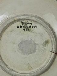 Muazzam 1956 Tarihli El Çekme Hat Kelime i Tevhid Azim Çini Tabak