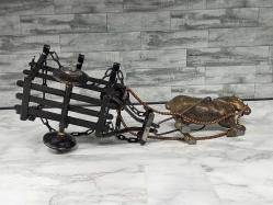 Muazzam Tümüyle Metal Antik Yunan At Arabası