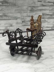 Muazzam Tümüyle Metal Antik Yunan At Arabası